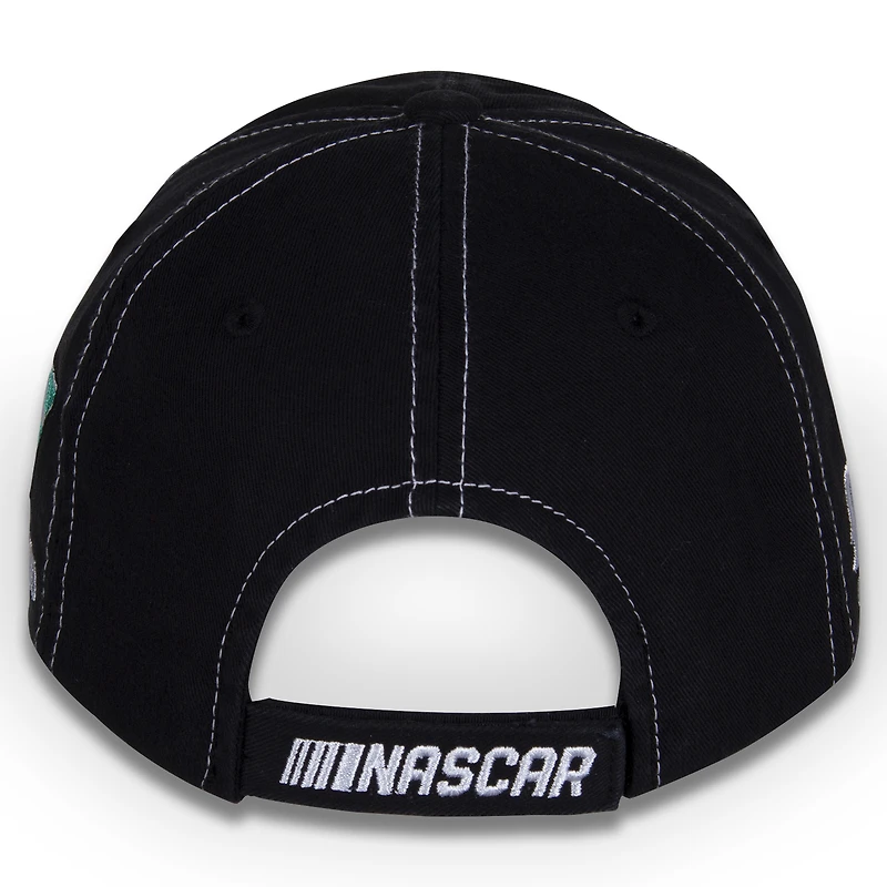 Chapeau réglable à drapeau à damier pour hommes, noir, Brad Keselowski BuildSubmarines.com