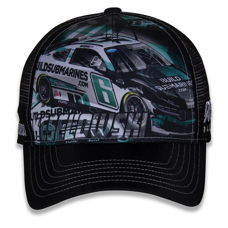 Casquette réglable pour homme, drapeau à damier, sport, noir, Brad Keselowski, pilote de voiture, camionneur