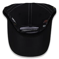 Drapeau à damier pour hommes Sports blanc/noir Brad Keselowski BuildSubmarines.com Uniforme réglable Chapeau