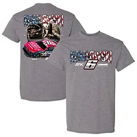 T-shirt patriotique Brad Keselowski gris chiné pour homme, BuildSubmarines.com