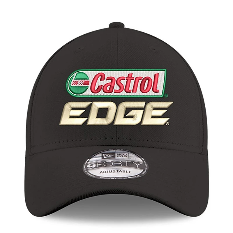 Men's New Era  Black Brad Keselowski Castrol Edge 9FORTY Sponsor Adjustable Hat