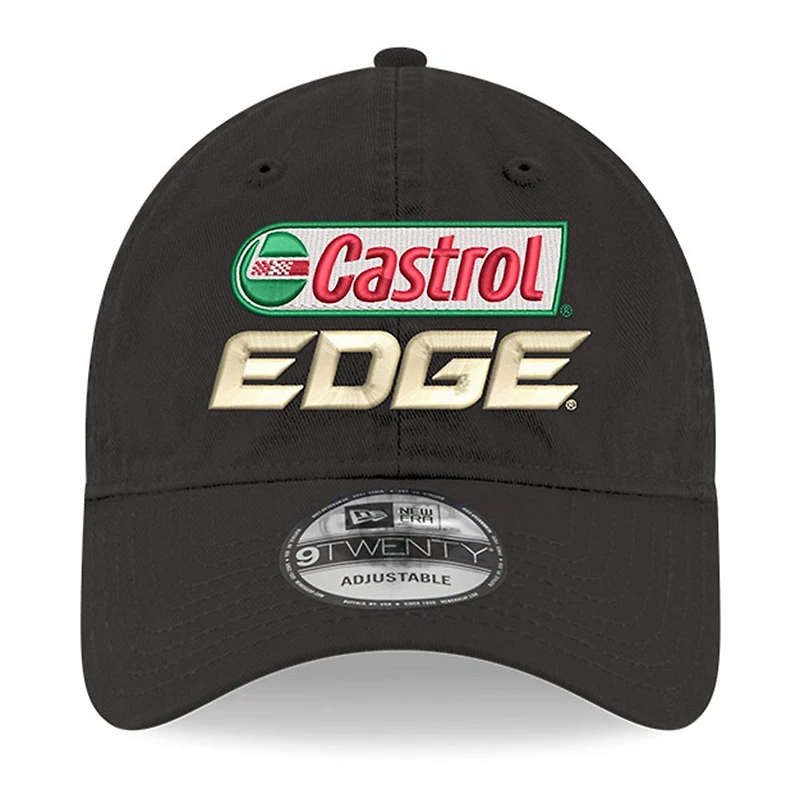 Men's New Era  Black Brad Keselowski Castrol Edge Enzyme Washed 9TWENTY Adjustable Hat