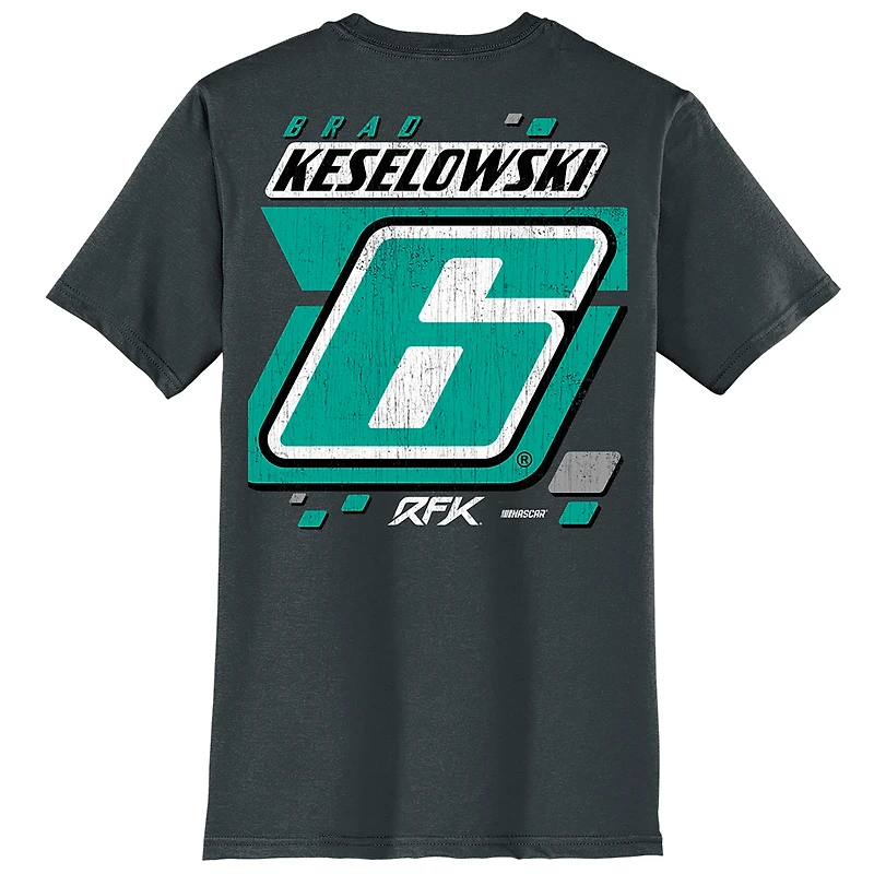 T-shirt RFK Racing anthracite pour homme Brad Keselowski #6 Lifestyle