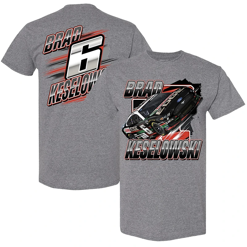 T-shirt Brad Keselowski RFK Racing gris chiné pour homme
