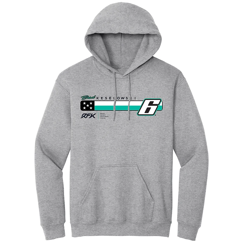 Sweat à capuche pour homme RFK Racing Heather Grey Brad Keselowski Car