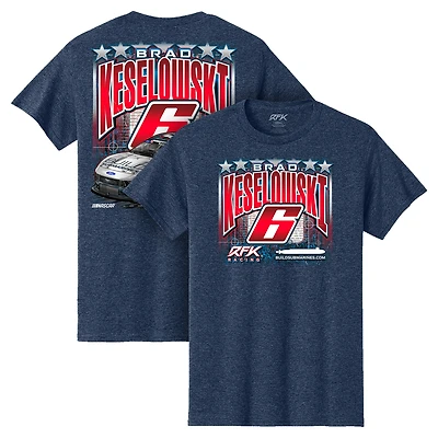Men's RFK Racing Heather Navy Brad Keselowski BuildSubmarines.com Patriotic T-Shirt