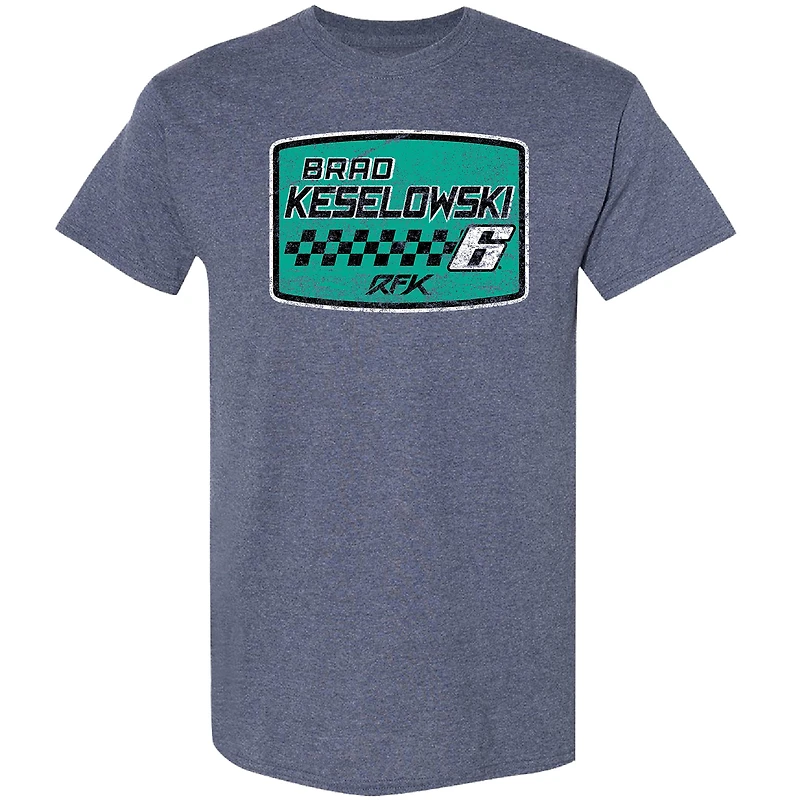 Men's RFK Racing Heather Navy Brad Keselowski Vintage T-Shirt