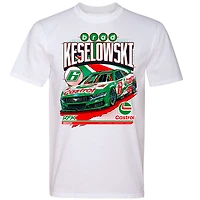 Men's RFK Racing White Brad Keselowski Castrol Car T-Shirt