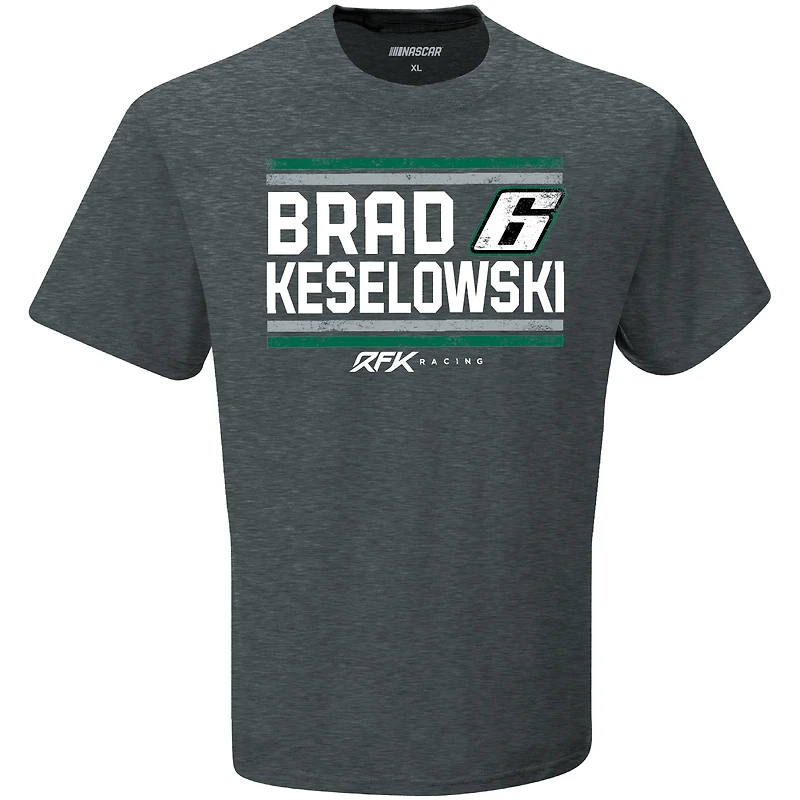Men's Roush Fenway Keselowski Racing Heathered Charcoal Brad Restart T-Shirt