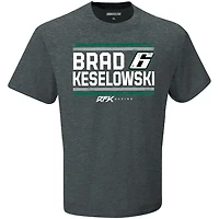 Men's Roush Fenway Keselowski Racing Heathered Charcoal Brad Restart T-Shirt