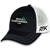 Unisex Checkered Flag Sports Black Brad Keselowski BuildSubmarines.com Sponsor Trucker Adjustable Hat