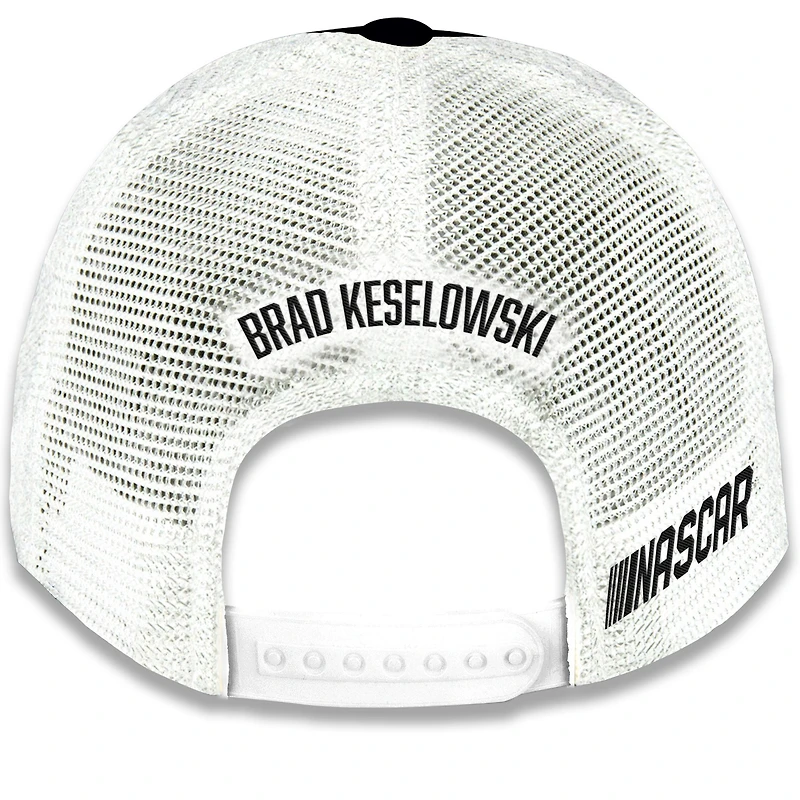 Unisex Checkered Flag Sports Black Brad Keselowski BuildSubmarines.com Sponsor Trucker Adjustable Hat