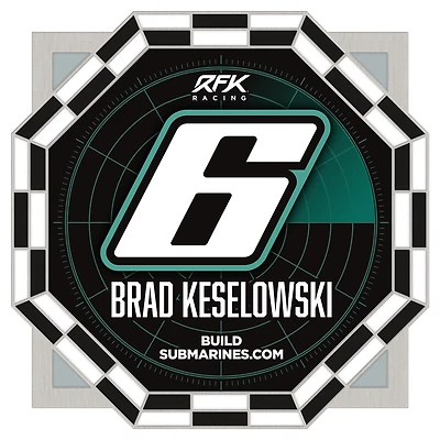 WinCraft Brad Keselowski Checkered Octagon Collector Pin