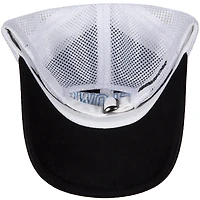 Casquette ajustable avec nom et numéro de drapeau à damier pour femmes, noir/blanc