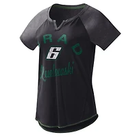 T-shirt G-III 4Her by Carl Banks noir Brad Keselowski Grand Slam Tri-Blend Notch à encolure en V pour femme