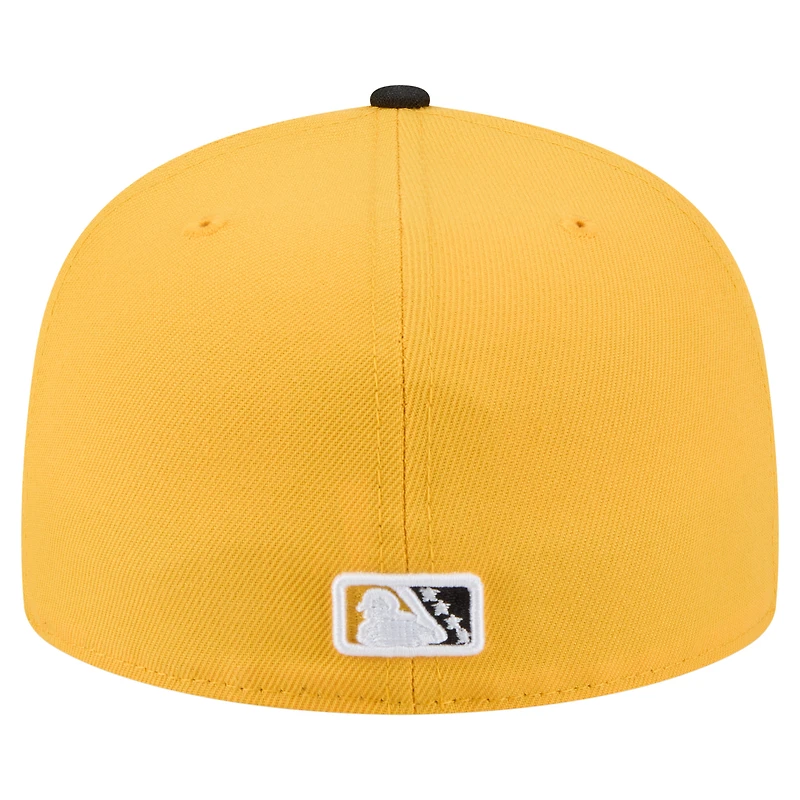 Men's New Era  Yellow/Black Bradenton Marauders Authentic Collection 59FIFTY Fitted Hat