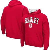 Men's Colosseum  Red Bradley Braves Arch & Logo Hoodie