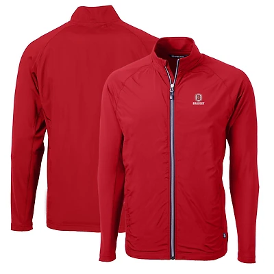Men's Cutter & Buck Red Bradley Braves Big Tall Adapt Eco Knit Hybrid Recycled Full-Zip Jacket