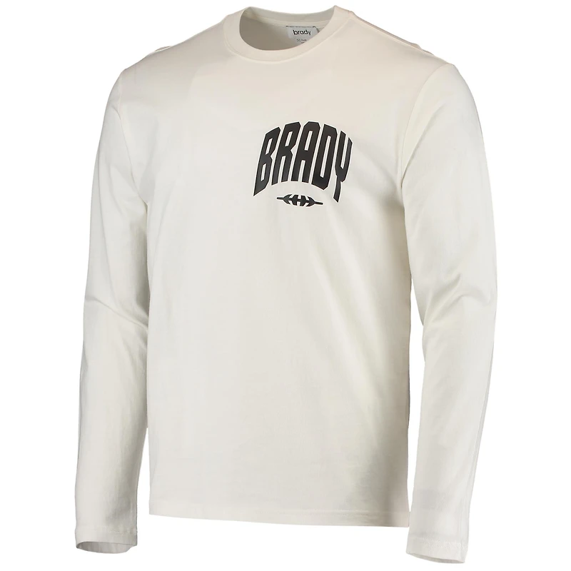 Men's BRADY White Varsity Long Sleeve T-Shirt