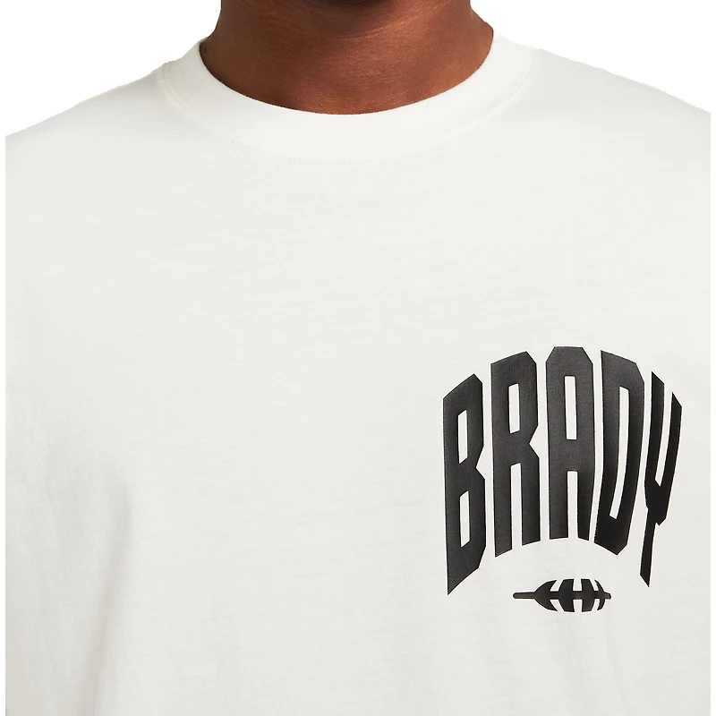 Men's BRADY White Varsity Long Sleeve T-Shirt