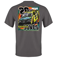 T-shirt pour homme de la collection Joe Gibbs Racing Team, charbon bois, Brandon Jones Menards Car