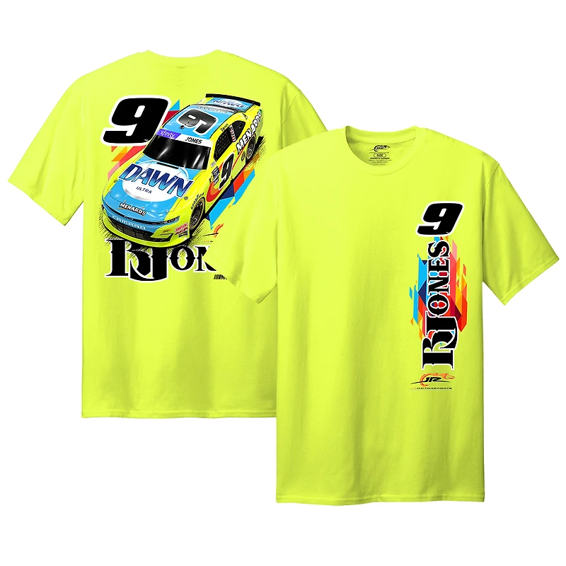 T-shirt jaune Brandon Jones Menards/Dawn Car de la collection Joe Gibbs Racing Team pour hommes