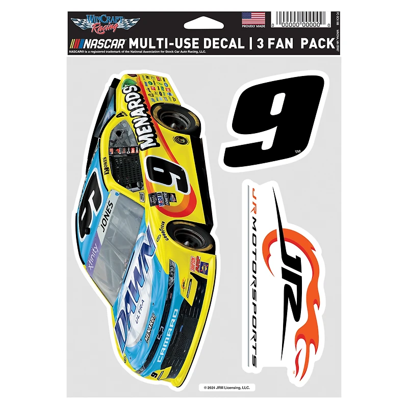 WinCraft Brandon Jones 3-Pack Multi-Use Decal Set