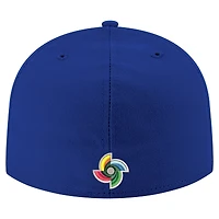 Casquette ajustée 59FIFTY bleue New Era pour homme, édition classique mondiale de baseball du Brésil 2026