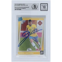 Gabriel Martinelli Brazil National Team Autographed 2021-22 Panini Donruss Optic Rated Rookie #182 Beckett Fanatics Witnessed Authenticated 10 Rookie Card