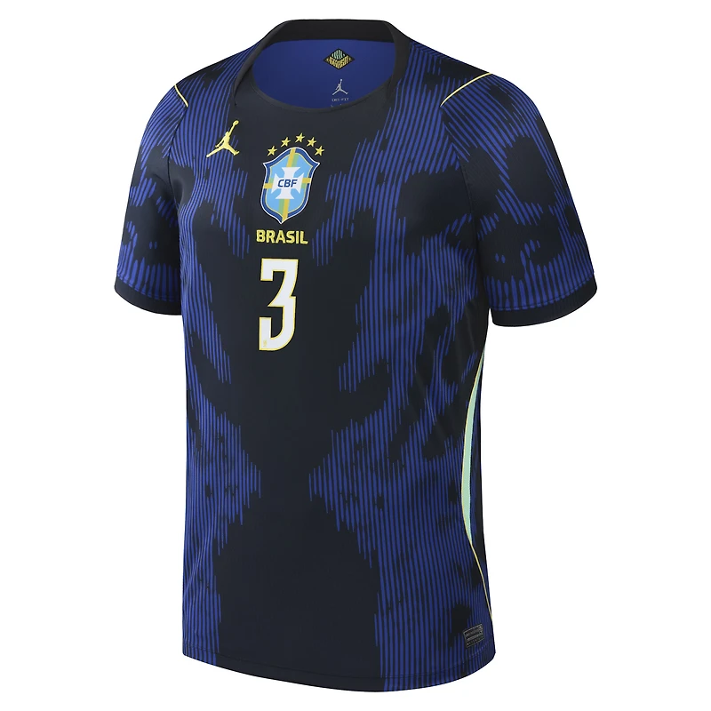 Men's Jordan Brand Gabriel Magalhães Blue Brazil National Team 2026 Away Stadium Replica Jersey
