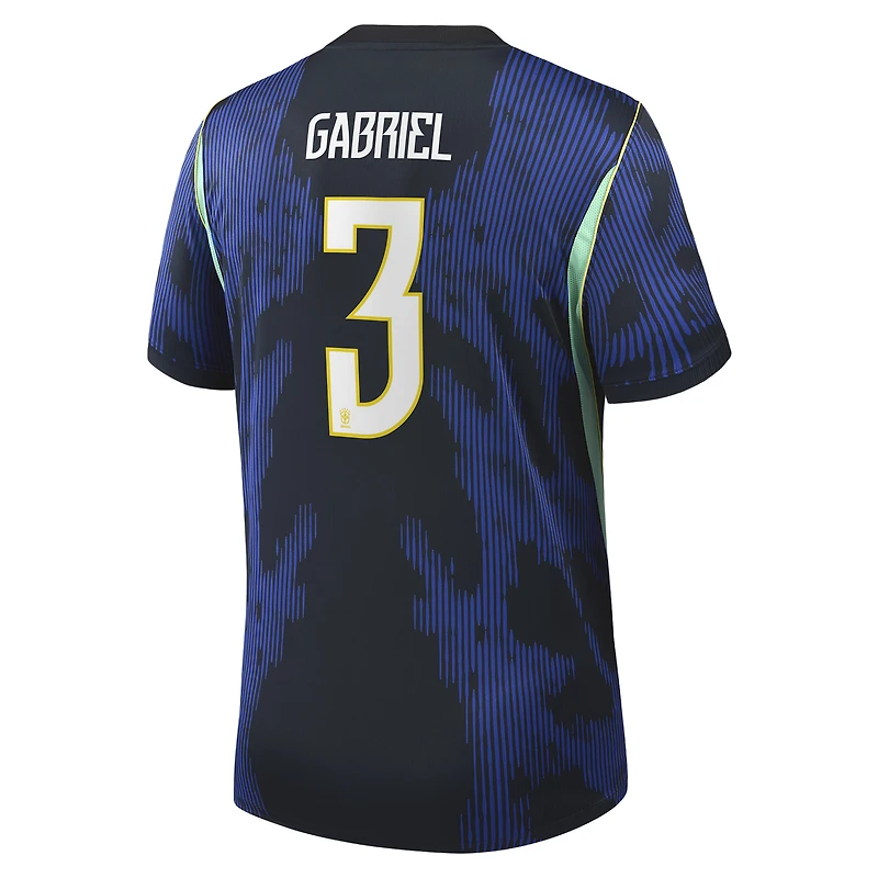 Men's Jordan Brand Gabriel Magalhães Blue Brazil National Team 2026 Away Stadium Replica Jersey
