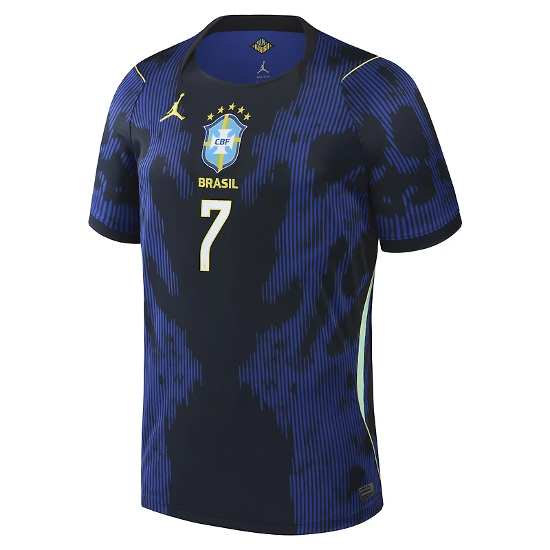 Men's Jordan Brand Vinicius Junior Blue Brazil National Team 2026 Away Stadium Replica Jersey