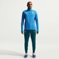 Men's Nike Blue Brazil National Team 2026 Strike Dri-FIT Quarter-Zip Drill Top