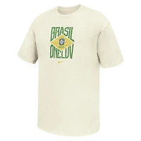 T-shirt Nike Max90 crème pour homme, équipe nationale du Brésil