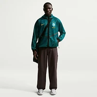 Men's Nike Green Brazil National Team 2026 Anthem Mesh Dri-FIT Full-Zip Hooded Jacket