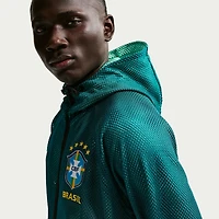 Veste à capuche zippée intégrale Nike Anthem en mesh Dri-FIT, verte, pour homme, équipe nationale du Brésil 2026