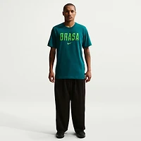 T-shirt Nike vert pour homme avec logo de l'équipe nationale du Brésil