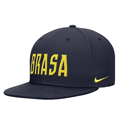 Men's Nike  Navy Brazil National Team 2025 Pro Snapback Hat