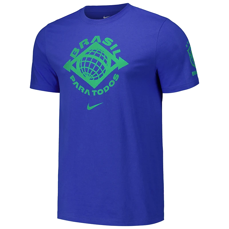 T-shirt en coton à noyau localisé de l'équipe nationale royale du Brésil Nike pour homme