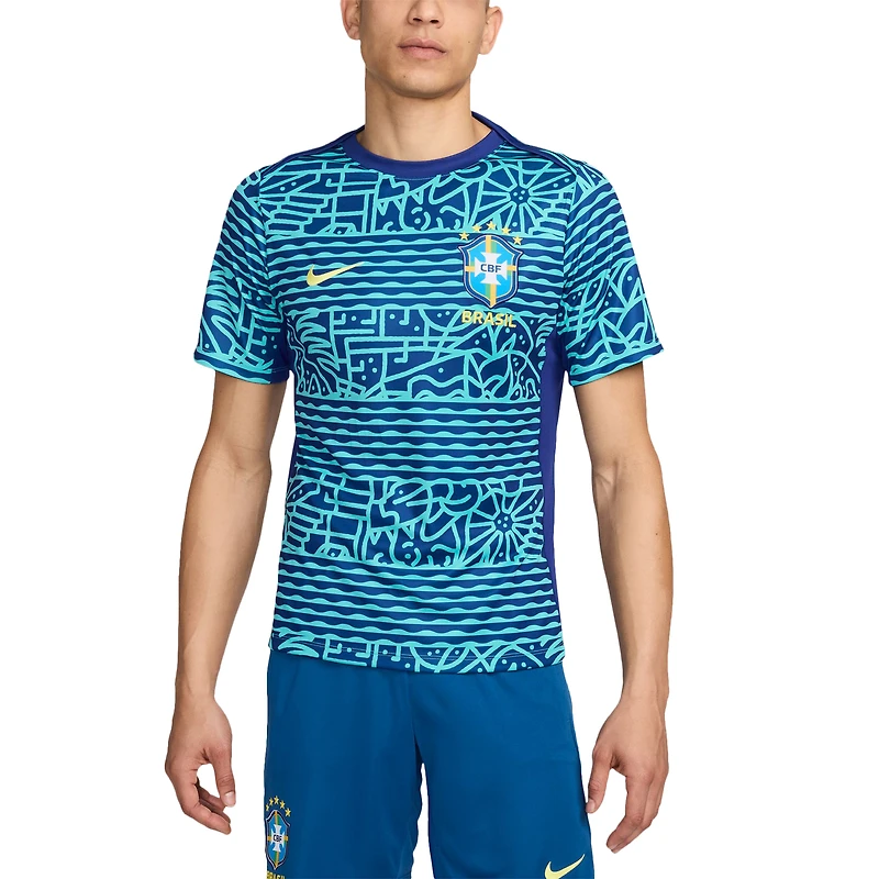 V114036 Brasil NI6 SU24 Haut d'avant-match Academy Pro pour hommes JERMENSTC FJ2723-445