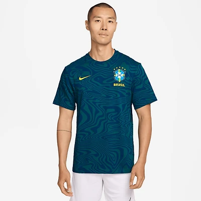 T-shirt Nike Dri-FIT bleu sarcelle pour homme, équipe nationale du Brésil 2026.