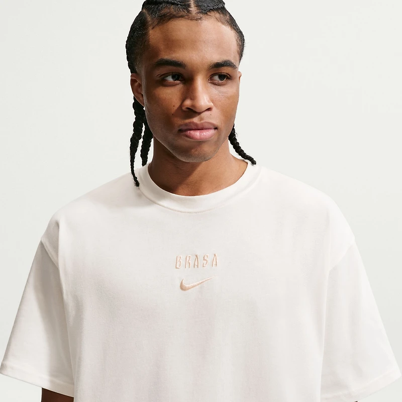 Men's Nike White Brazil National Team Premium T-Shirt