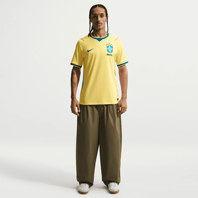 Men's Nike Yellow Brazil National Team 2026 Home Stadium Replica Jersey