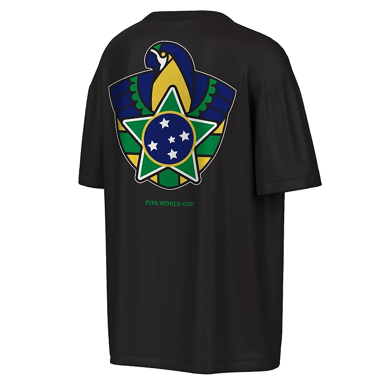 Men's Outerstuff Black Brazil FIFA World Cup 2026 Livery Oversized T-Shirt