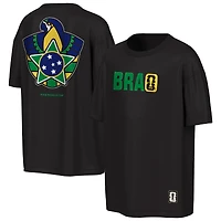 T-shirt oversize noir Outerstuff pour homme, aux couleurs du Brésil et de la Coupe Monde FIFA 2026