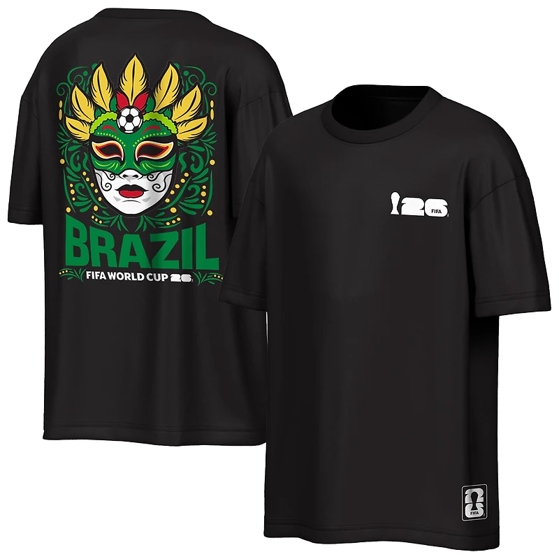T-shirt oversize noir Outerstuff Brésil Coupe du Monde FIFA 2026 Rally pour homme