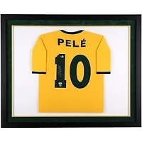 Pele Yellow Brazil National Team Framed Autographed Jersey