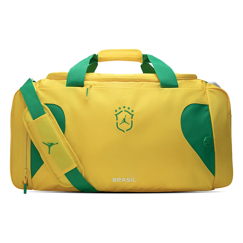 Sac de sport unisexe Jordan Brand jaune avec motif de l'équipe nationale du Brésil