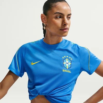 Haut Nike Strike Dri-FIT bleu pour femme, équipe nationale du Brésil 2026