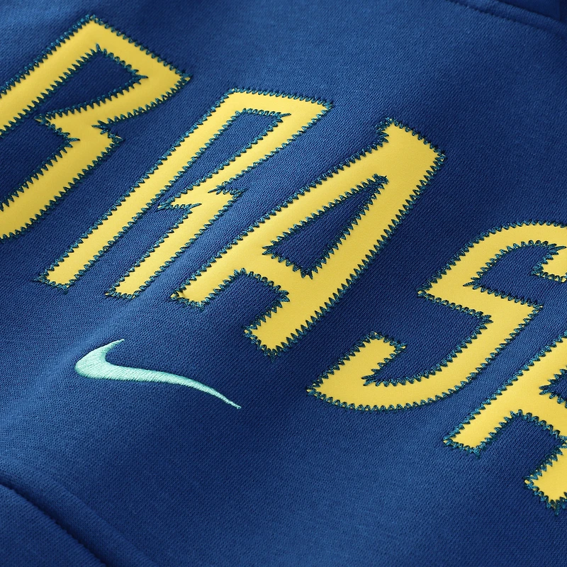 Women's Nike Blue Brazil National Team Phoenix Fleece Hoodie